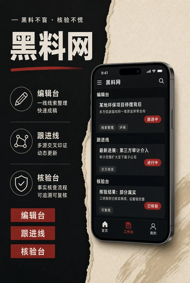 黑料网APP界面示意